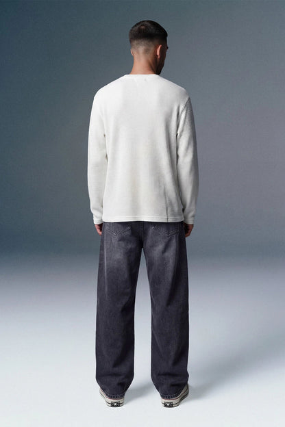 Faded Black Men's Baggy Jeans