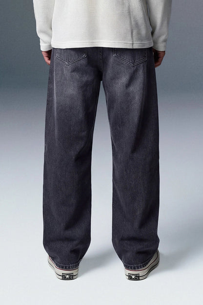 Faded Black Men's Baggy Jeans