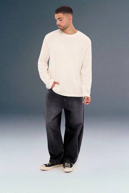 Faded Black Men's Baggy Jeans